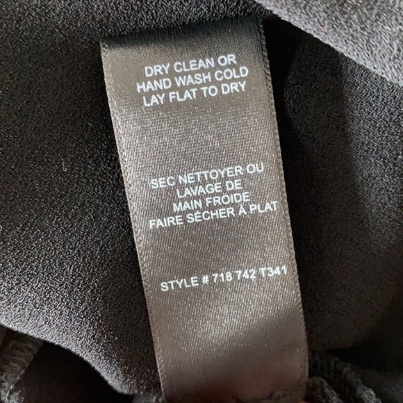 NWT Rebecca Taylor Black Crepe & Lace Sleeveless Peplum Blouse Size 10 - Picture 10 of 12